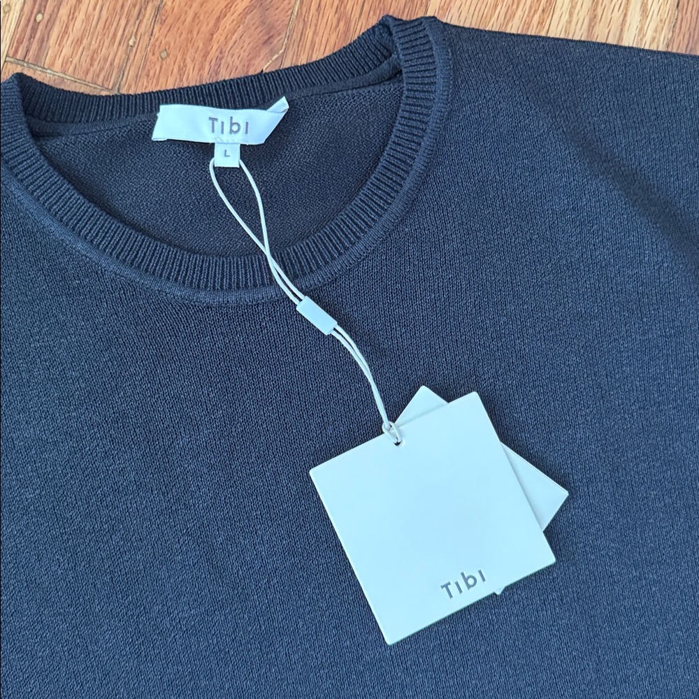 Tibi Crispy Sweater Oversized Easy T-Shirt - Picture 3 of 13